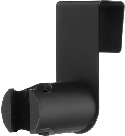 sourcing map 1 support de pommeau de douche à main en acier inoxydable sans perforation - Support mural pour salle de bain - Noir