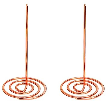 SHOWERORO 2pcs Menu Summons Fork Gold Metal Invoice Holder Office Supply Desk Accessory Restaurant Tool