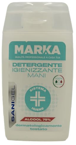 Igienizzante Sanigel Gel Mani, 100 ml - 75% Alcool, Uso Frequente, Disinfettante per Mani, Azione Rapida, Senza Risciacquo