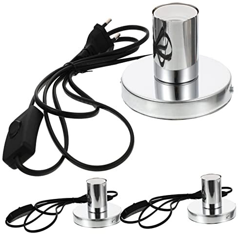 Angoily 3 Pièces Lot De Douilles Ampoule Avec Fil Pour Lampe De Bureau Prise Ue Support De Lampe De Table