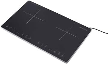 Family Piastra Induzione OBLIVION 2, Piano Cottura Induzione 2 Fuochi, Vetro Nero, Display Digitale, Timer, Blocco Sicurezza Bambini, Protezione Surriscaldamento, Assorbimento Massimo 3300W