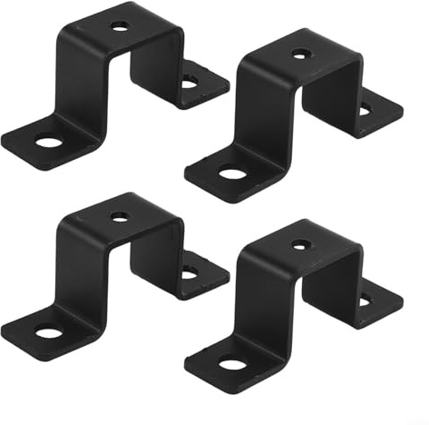 Square Flush Down Pipe Clip, 2Pcs or 4Pcs Square Pipe Clamp Corrosion-Resistant Bracket for Pipes & Railings for House Doors and for Windows(4pcs 1in)