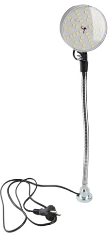 Goshyda LED-Arbeitsleuchte, 15 W, 360 ° Flexible Schwanenhals-Maschinenleuchte mit Magnetfuß, IP65 Wasserdicht, für Drehbank-Werkbank-Werkstattbeleuchtung (EU-Stecker)