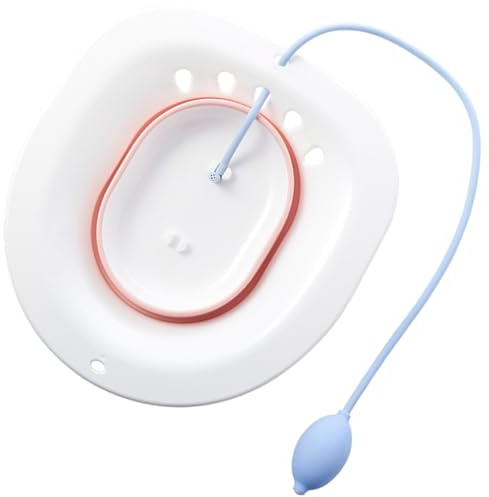 HOLIDYOYO Faltbares Sitzbad für Schwangere und Wochenbett Tragbare Sitzwanne mit Sprühfunktion Komfortables Sitzbecken aus Hygienischem Material Geeignet für Toiletten zur Linderung von