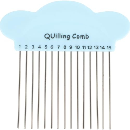 Ipetboom Strumento Quilling Carta Portatile in Plastica e Metallo Pettine Fai da Te Resistente per Artigianato Carta Intrecciata Accessori Quilling per Creazioni Manuali Colore Casuale