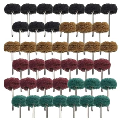 Set di 40 spazzole abrasive in fibra di nylon per lucidatura e sbavatura, 25 mm, gambo 3 mm