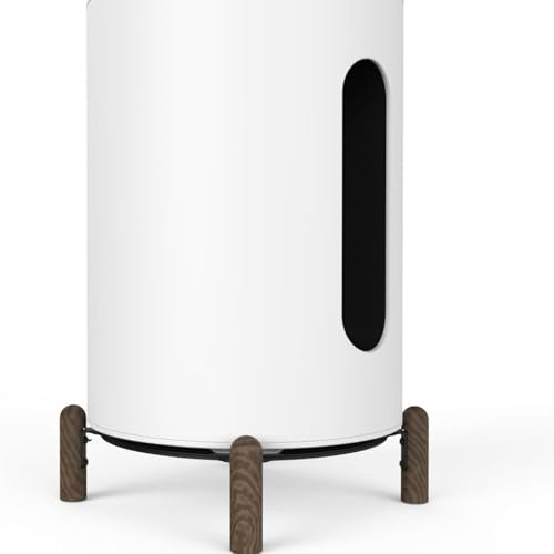 Support de haut-parleur de bureau pour Sonos Sub Mini et toutes les petites enceintes intelligentes de taille appropriée (pieds en noyer noir)
