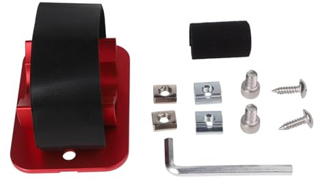 Helilyco Support de roue arrière de vélo, toit en alliage d'aluminium pour porte-vélos avec sangle en nylon, (rouge, noir, argent)