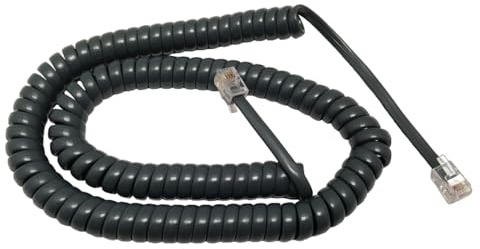 The VoIP Lounge Replacement 12 Foot Gray Handset Receiver Curly Cord for Cisco 7800 & 8800 Series IP Phone 7821 7841 7861 8841 8845 8851 8861 8865