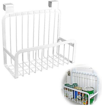 Acero al carbono para almacenaje cesta, organizador almacenamiento soporte, estantes de almacenamiento organizador para botella de aceite de cocina salsa vinagre, para colgar de la puerta –