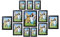 Relaxdays Composizione di Cornici in Set da 12, per Foto 15x10, 18x13, 20x15, 25x20 cm Portafoto da Parete, nero