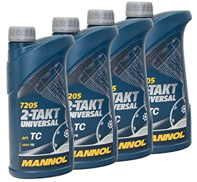 Motoröl Motor Öl MANNOL Universal 2-Takt API TC 4 X 1 Liter