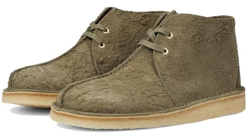 Clarks Botas Oxford para hombre Desert Trek Hi, Cuero verde bosque., 40 EU