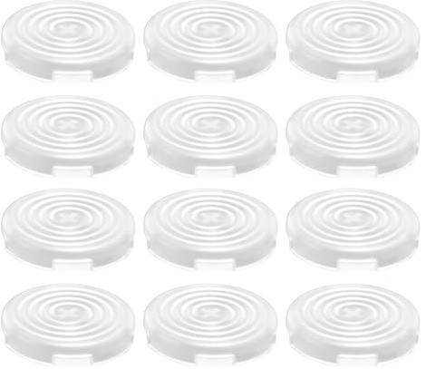 12 Stück Tastenkappen für 30 Mm Taste, Transparente Tastenkappen Druckknopfabdeckungen, Kompatibel für Cherry, für TTC, für Akko, für Cross Switches (Weiß)