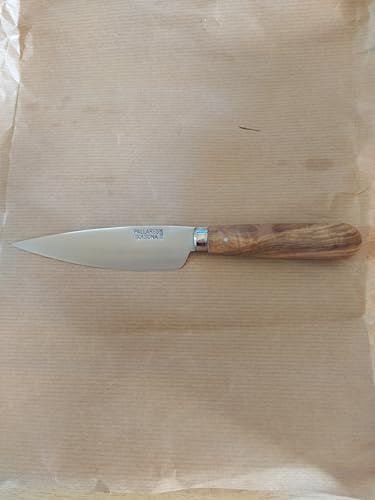 PALLARES Cuchillo Mango Redondo Madera de Olivo Hoja de Acero Inoxidable 11 cm.