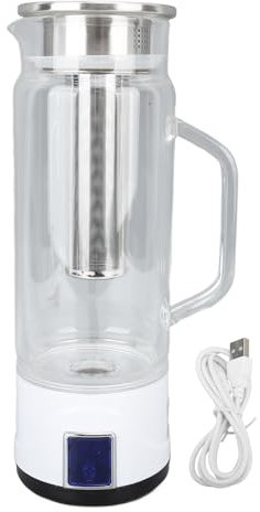 Jarra de Agua de Hidrógeno, Máquina Generadora de Agua Rica en Hidrógeno con Infusor de té, Capacidad de 1000 Ml, 1000 a 1500 Ppb, Interruptor Táctil para Oficina en Casa