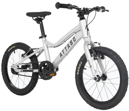 ATTABO Fahrrad Ease 16 haltbares und ergonomisches Design mit geringem Überhang Ideal für Radfahranfänger Farbe Rot/Blau/Pink/Lila/Silber