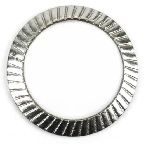 Arandelas de seguridad DIN 9250 Forma S Acero Inoxidable A2 M12 | Set de 25, Antiaflojamiento, Para tornillos y tuercas, Fijación segura