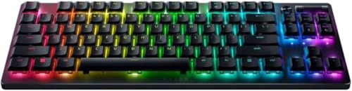 Razer DeathStalker V2 Pro TKL Kabellose Gaming-Tastatur:Low-Profile Optische Switches Clicky Purple HyperSpeed Wireless & Bluetooth 5.0-50Hr Batterie Ultra Durable Beschichtung