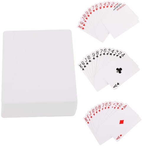 ORFOFE Blanko Pokerkarten Aus Papier Für Selbstgemacht Einseitig Bedruckt Kreativ Für Familien Und Partyspiele