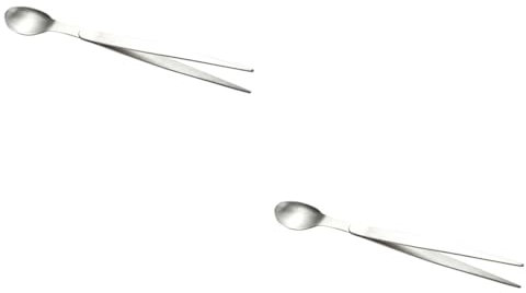 COLLBATH 2pcs Hotel Kitchen Restaurant Spoon Chopsticks Tasting Spoon Stainless Steel Utensils