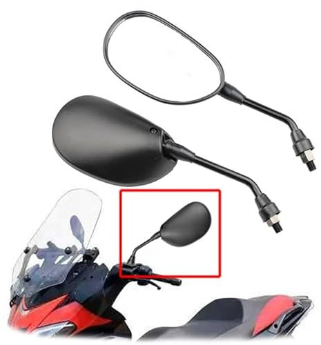 JINQFENG Motorradspiegel, für Kawasaki Motorcycle ATV Quad Wheeler Dirt Bike Scooter Moped Motorrad Rückspiegel, Lenkerendenspiegel Motorrad (1 Stück)