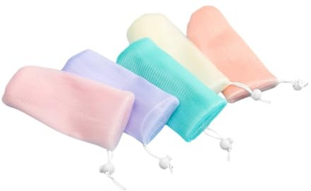 Generisch 5St Einschäumende Mesh-Seifentasche saure Seife Waschnüsse Zifferblatt Seife Seifennetz Peeling badewannenzubehör badezubehör Seifenbeutel für Seifenstücke Seifenbeutel Mesh Sport