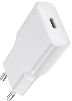 DEESOOCO Cargador USB C de 20W, Enchufe de Carga Rápida Mini para i-Phone 17/16/15/14/13/12/11 Pro MAX/X/XS/XR, Sam-Sung Galaxy, Adaptador de Pared Tipo C Ultra Delgado
