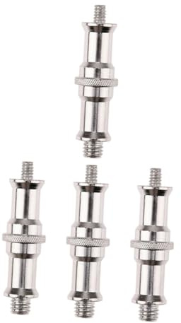 FUNNETOYU 4 Piezas Adaptador de Tornillo Rosca Macho Soportes de Luz de Estudio de Accesorios Fotográficos Resistentes y Compatibles con Trípodes y Flash