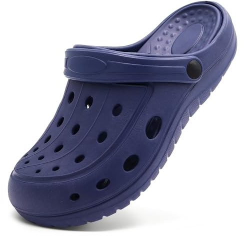 Procity Zoccoli | Sabots Unisex per Donne e Uomini | Clogs da Giardino Traspiranti | Scarpe da Giardino | Pantofole Leggere | Sandali da Spiaggia Blu Navy 43