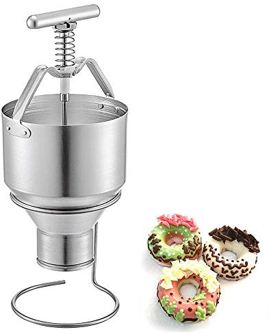 Donut Maker, Adjustable Manual Depositor Dropper with Stand, Batter Dispenser for Home and Commercial Use