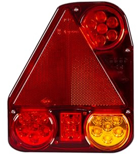 HORPOL Feu arrière LED LZD 776 gauche 12-24V E9 IP55 fonctions position stop antibrouillard clignotant réflecteur montage universel bloc optique robuste pour remorque auto
