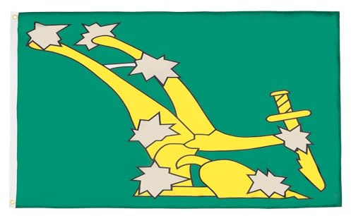 AZ FLAG Flagge Irland Starry Plough Grün 90x60 cm Polyester 100D 2 Ösen | Für innen und außen Irische dekorative Flagge Starry Plough of Ireland doppelte Nähte und verstärkte Kanten mit Metallösen