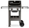 Weber Spirit II E-210 GBS Gas Barbecue, 2 Burners, Cooking Surface 51 x 46 cm, Lid Thermometer, Folding Side Table (Left), 4 Wheels – Black and Silver (44010153)