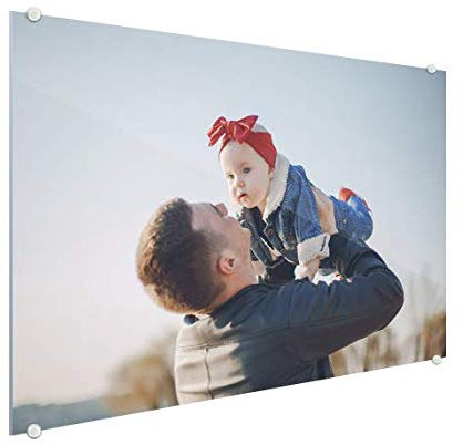 Ihr Glasfoto selbst gestalten - Wandbilder auf Acrylglas Platte 80x120 cm - Personalisierte Geschenke - Fotogeschenke mit eigenem Foto auf Glasplatte - Moderne Wanddeko Glas Bild Personalisiert