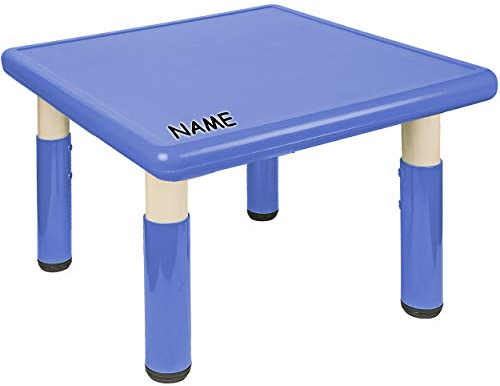 alles-meine.de GmbH Kindertisch/Tisch - höhenverstellbar - Größen & Farbwahl - 1 bis 8 Jahre - inkl. Name - blau - Plastik - für INNEN & AUßEN - Kindermöbel - für Kinder - Mädc..