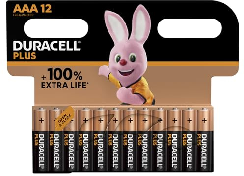Duracell Plus AAA Alkaline-Batterien, 12er Pack