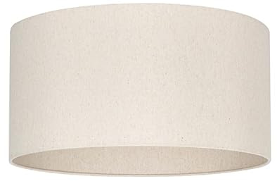 Uniqq Lampenschirm Stoff beige transparent Ø 50 cm - 25 cm hoch