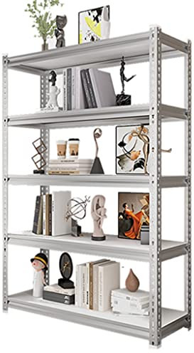 FIFOR Verstellbares 5-stöckiges Metallregal, strapazierfähige Regale, Lagerregal for Kellergarage, for 2000 Pfund, for Küche, Bad, Lager (Color : A, Size : 120 * 46 * 183cm)