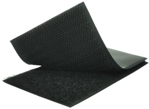 Klettband Selbstklebend Extra Stark, Klettverschluss selbstklebend doppelseitig, klebe Klettstreifen in schwarz Größe und Menge wählbar (50mm x 200mm 2 Stück)
