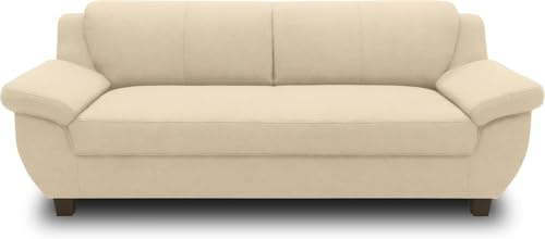 DOMO. collection Divano Panama, 3 posti, 3 posti, 3 pezzi, 3 – 2 – 1, 91 x 207 x 80 cm (LxPxA), beige