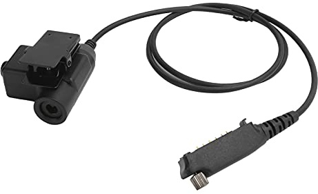 ASHATA U94 PTT Adapterkabel für Sepura, U94 PTT Kabelstecker Headset Adapter für Sepura STP8000 STP8030 STP8035 STP8038 STP8040