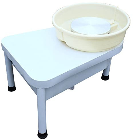 panfudongk Töpferscheibe Elektrische Töpferei Maschine 25cm 250W mit Fußpedal und sicherem Betrieb, für Keramik Tonformung in Schulen und Studios