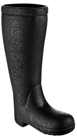 Casablanca dekorativer Stiefel als Schirmständer - aus Keramik - Regenschirm Ständer - Farbe: Schwarz - Höhe 46 cm -