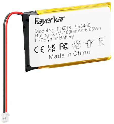 Fayerkar Batería de polímero de litio 3.7V 1800mAh 963450 batería recargable de polímero de litio con conector JST para VXI azul Parrott confirma la polaridad del dispositivo y del conector antes de