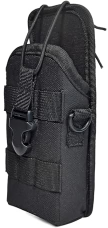 YNIBST Funkgeräte Molle Tasche, Nylon Walkie Talkie Holster | mit verstellbarem Schulterriemen, kompatibel mit Motorola Kenwood Baofeng Midland Retevis Funkgeräten