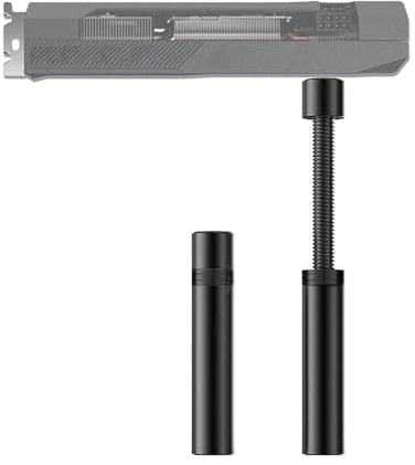 YOUNLEN GPU-grafikkortshållare GPU-hållare teleskopisk stödstång svart aluminiumlegering (74 mm-120 mm)