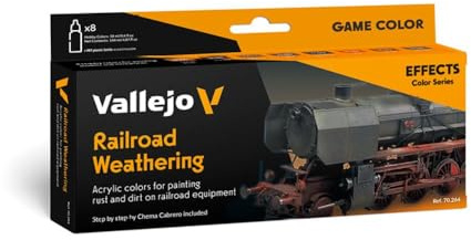 Vallejo Model Color Set 70264 Eisenbahnverwitterung von Chema Cabrero (8 x 18 ml)