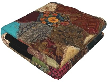 EZDLOWVBA Coperta in pile con stampa patchwork in stile africano, per divano e letto, accogliente, morbida, leggera, calda, per tutte le stagioni