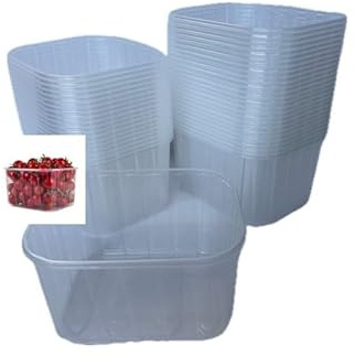 DPdantepellacani Vaschette in Plastica PP 170x135x95 mm Cestino con fori alla base per Orto Frutta Ortaggi Verdure Contenitore da 1kg (150)
